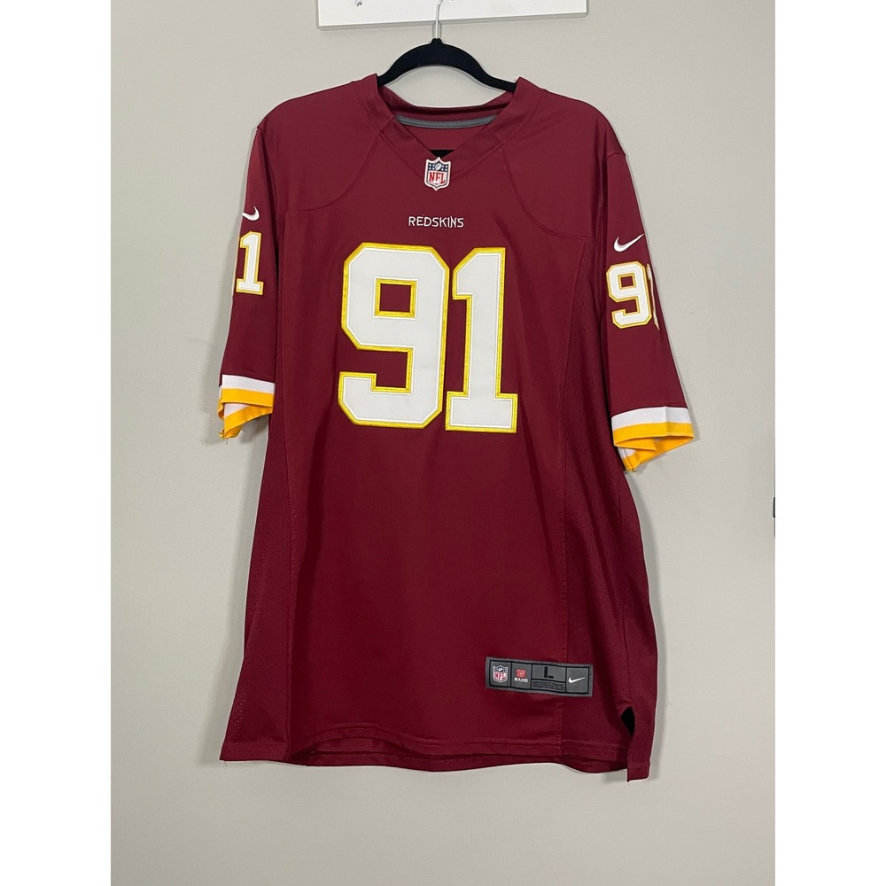Nike Football Jersey Mens Large Burgundy Excellent Ryan Kerrigan 91 Redskins